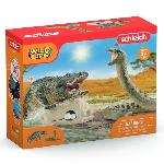 Figurine Miniature - Personnage Miniature Coffret Duel Aligator/Anaconda. figurines animaux sauvages. Schleich 42559 Wild Life. Pour enfant des 3 ans