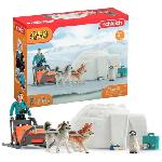 Figurine Miniature - Personnage Miniature Coffret Expédition en Antarctique. figurines animaux sauvages. Schleich 42558 Wild Life. Pour enfant des 3 ans