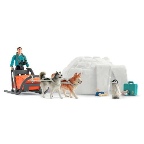 Figurine Miniature - Personnage Miniature Coffret Expédition en Antarctique. figurines animaux sauvages. Schleich 42558 Wild Life. Pour enfant des 3 ans