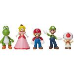 Coffret Figurines Mario et ses Amis - JAKKS - Super Mario Mario. Luigi. Princesse Peach - 6cm