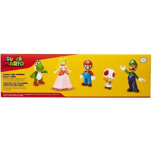 Figurine De Jeu Coffret Figurines Mario et ses Amis - JAKKS - Super Mario Mario. Luigi. Princesse Peach - 6cm