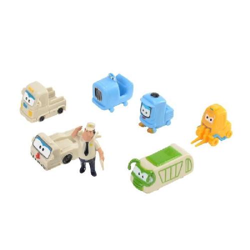 Figurine Miniature - Personnage Miniature Coffret Figurines Super Wings Collector de 8 Transform'a'bot + 7 figurines WORLD AIRPORT CREW Saison 1