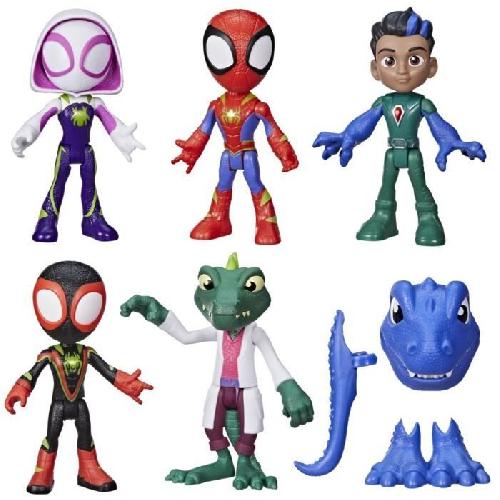 Figurine Miniature - Personnage Miniature Coffret Héros dinosaures et Lizard. 5 figurines. jouet de super-héros préscolaire. a partir de 3 ans. Spidey et ses Amis