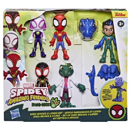 Figurine Miniature - Personnage Miniature Coffret Héros dinosaures et Lizard. 5 figurines. jouet de super-héros préscolaire. a partir de 3 ans. Spidey et ses Amis