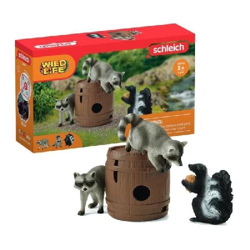 Figurine Miniature - Personnage Miniature Coffret Jeux rigolos avec la noix. figurines animaux sauvages. Schleich 42596 Wild Life. Pour enfant des 3 ans