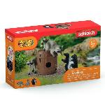 Figurine Miniature - Personnage Miniature Coffret Jeux rigolos avec la noix. figurines animaux sauvages. Schleich 42596 Wild Life. Pour enfant des 3 ans