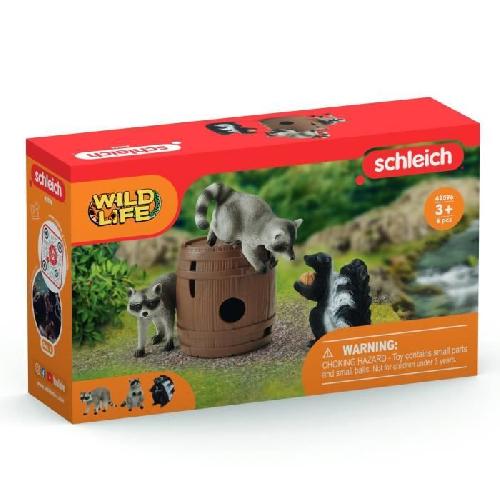 Figurine Miniature - Personnage Miniature Coffret Jeux rigolos avec la noix. figurines animaux sauvages. Schleich 42596 Wild Life. Pour enfant des 3 ans