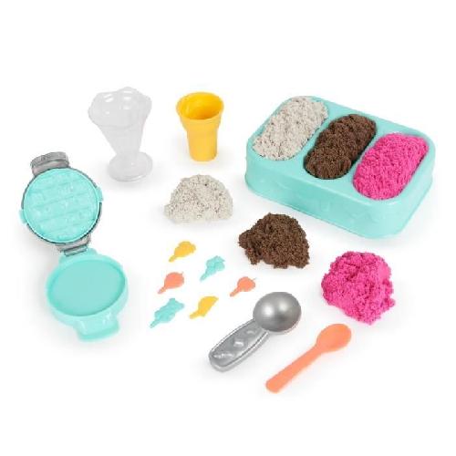 Jeu De Sable A Modeler Coffret Kinetic Sand Delices Glaces - SPIN MASTER - Sable magique facile a modeler - 454g
