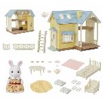 Figurine Miniature - Personnage Miniature Coffret Le cottage au toit bleu - SYLVANIAN FAMILIES - 5671 - Pour Enfant de 5 ans et plus - Mobilier inclus