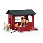 Figurine Miniature - Personnage Miniature Coffret Niche avec Golden Retriever. SCHLEICH 42722 Farm World. Des 4 ans