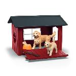 Figurine Miniature - Personnage Miniature Coffret Niche avec Golden Retriever. SCHLEICH 42722 Farm World. Des 4 ans