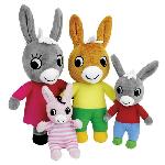 Peluche Coffret Peluche Trotro et Famille +/- 15 cm - JEMINI - Trotro. sa maman. son papa et sa petite soeur.