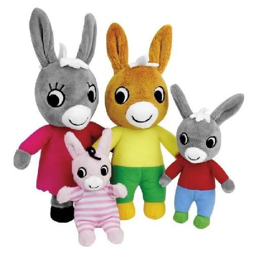 Peluche Coffret Peluche Trotro et Famille +/- 15 cm - JEMINI - Trotro. sa maman. son papa et sa petite soeur.