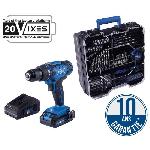 Coffret perceuse visseuse sans fil C-DTB74-1-X - 50Nm mandrin 13mm + 74 accessoires - SCHEPPACH 20V IXES + batterie 2Ah + chargeur