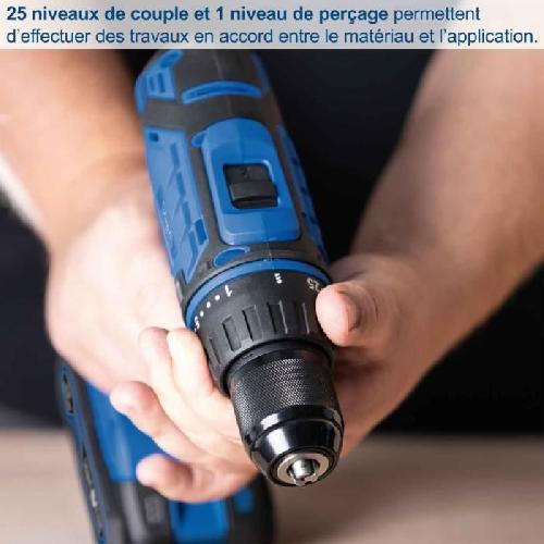 Perceuse Coffret perceuse visseuse sans fil C-DTB74/2-X - 50Nm mandrin 13mm + 74 access - SCHEPPACH 20V IXES + 2 batteries 2Ah + chargeur