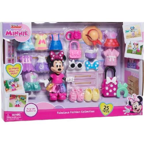 Poupee Coffret poupée - DISNEY MINNIE MOUSE - Coffret Fashion - Poupée Minnie 15 cm. 25 pieces de mode et accessoires