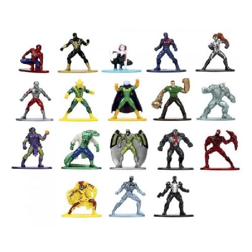 Figurine Miniature - Personnage Miniature Coffret Spiderman - SIMBA.DICKIE.GROUP - 18 figurines 4cm en métal - Multicolore - Blanc - Enfant