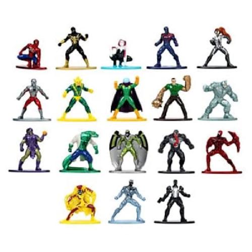 Figurine Miniature - Personnage Miniature Coffret Spiderman - SIMBA.DICKIE.GROUP - 18 figurines 4cm en métal - Multicolore - Blanc - Enfant