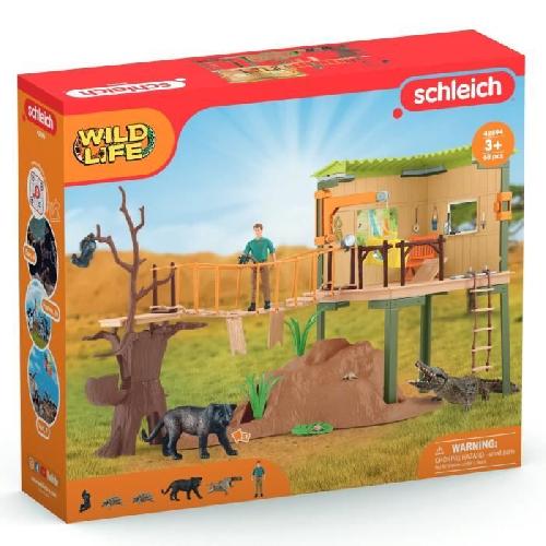 Figurine Miniature - Personnage Miniature Coffret Station d'aventures sauvages. figurines animaux sauvages. Schleich 42594 Wild Life. Pour enfant des 3 ans