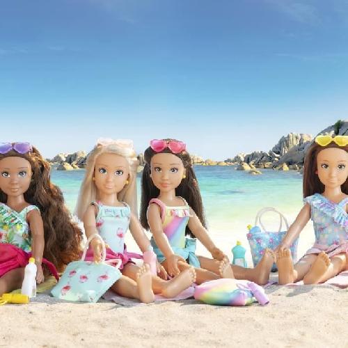 Poupee Coffret Valentine a la plage - COROLLE GIRLS - Poupée mannequin - 5 accessoires - 28 cm - des 4 ans
