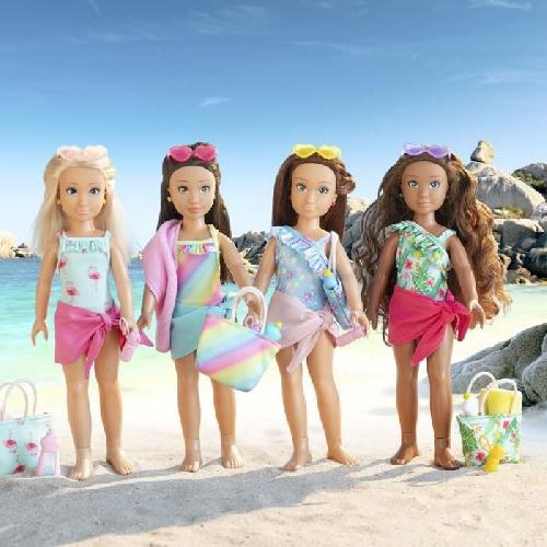 Poupee Coffret Valentine a la plage - COROLLE GIRLS - Poupée mannequin - 5 accessoires - 28 cm - des 4 ans