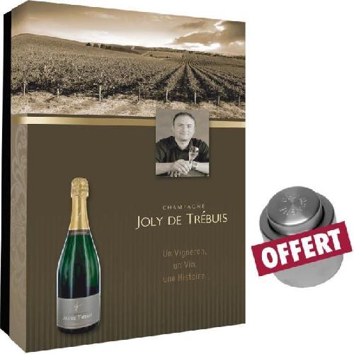 Porte-bouteille - Systeme Versage Du Vin coffret vide Joly de Trebuis pour 2 bout et bouchon champagne