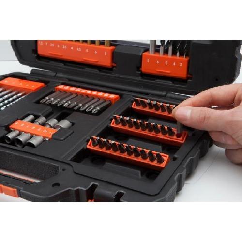 Accessoire - Consommable Machine Outil Coffret Vissage Percage BLACK+DECKER A7231-XJ - 76 Accessoires Forets. Douilles. Embouts