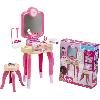 Coiffeur - Estheticienne Jouet de beauté - KLEIN - Centre de beauté Barbie Happy Vibes - Complet avec de nombreux accessoires et lumiere.