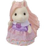 Figurine Miniature - Personnage Miniature Coiffeuse Fille Poney - SYLVANIAN FAMILIES - Joy aux cheveux roses - Accessoires de coiffure inclus