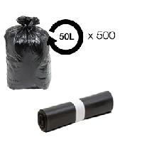 Collecte Des Dechets 500 Sacs poubelle noir 50L 14 microns
