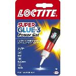 Colles cyanocrylates - LOCTITE - SUPERGLUE-3P - Power gel - Tube 3g