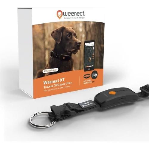 Chasse - Pistage - Reperage Collier GPS pour chien - WEENECT Chien XT - Antenne XL - Etanche - Collier Julius-K9 - Fonctionne avec abonnement - Noir