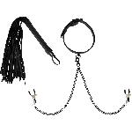 Collier Pinces et Fouet Vegan Fetish