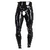 Combinaisons Pantalon Ouvert en Latex - S Noir