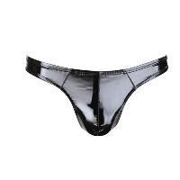 Combinaisons String en vinyl Noir Taille XL