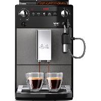 Combine Cafetiere-expresso Machine a café - MELITTA - Avanza F270-100 - Réservoir d'eau 1.5 L - Réservoir a grains 250 g - 1450 W - Gris titanium