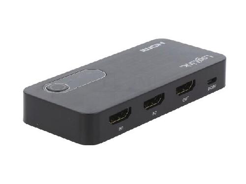 Cable - Connectique Pour Peripherique Commutateur HDCP 2.3.HDMI 2.1 femelle x2 HDMI male noir