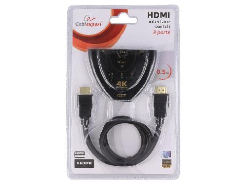 Cable - Connectique Pour Peripherique Commutateur HDCP.HDMI 1.4 femelle X3 4K. UHD noir