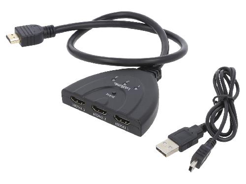Cable - Connectique Pour Peripherique Commutateur HDMI 4K HDCP 1.4.HDMI 1.4 femelle 3 0.5m noir
