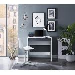 COMPO Bureau 1 tiroir - Blanc et gris - Bicolore Blanc-Gris - L 80 x P 45 x H 75cm