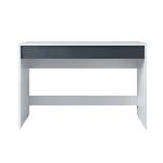 COMPO Bureau 2 tiroirs - Blanc et gris - L 110 x P 45 x H 75cm