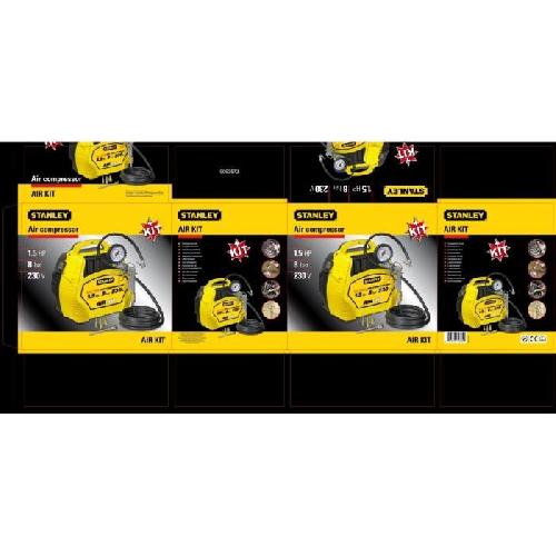 Compresseur Auto Compresseur d'air sans cuve STANLEY AIR KIT - 1.5 CV - Ultra-compact - Portatif