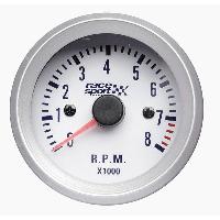 Compteurs & Manos Manometre Compte tours - fond blanc - diametre 52mm Compteurs & Manos Manometre Compte tours - fond blanc - diametre 52mm