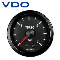 Compteurs & Manos Manometre pression Turbo mecanique - 0-3b - fond noir - Diametre 52mm
