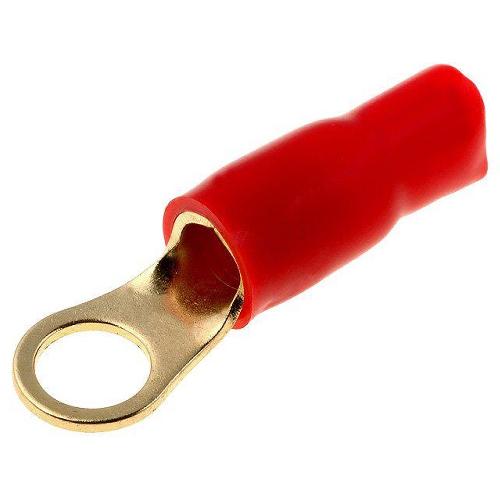 Cosses - Fils Connecteur anneau M8 16mm2 Rouge dore isole x50