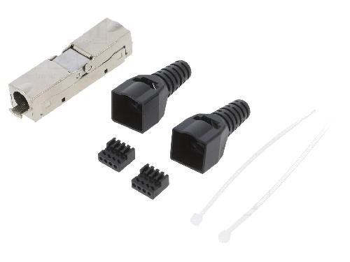 Accessoire Coffret De Communication - Connecteur Rj45 - Panneau De Brassage Connecteur de cable Cat 6A a assemblage sur site. type fin 22AWG-26AWG