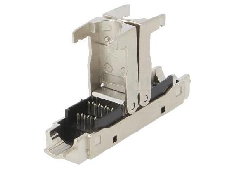 Accessoire Coffret De Communication - Connecteur Rj45 - Panneau De Brassage Connecteur de cable Cat 6A a assemblage sur site. type fin 22AWG-26AWG