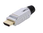 Cable - Connectique Pour Peripherique Connecteur HDMI male avec manchon - Metallise