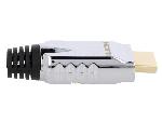 Cable - Connectique Pour Peripherique Connecteur HDMI male avec manchon - Metallise
