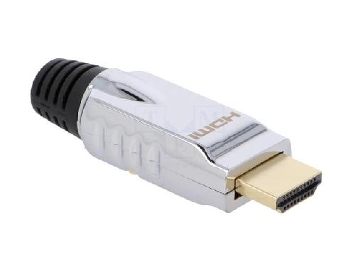 Cable - Connectique Pour Peripherique Connecteur HDMI male avec manchon - Metallise